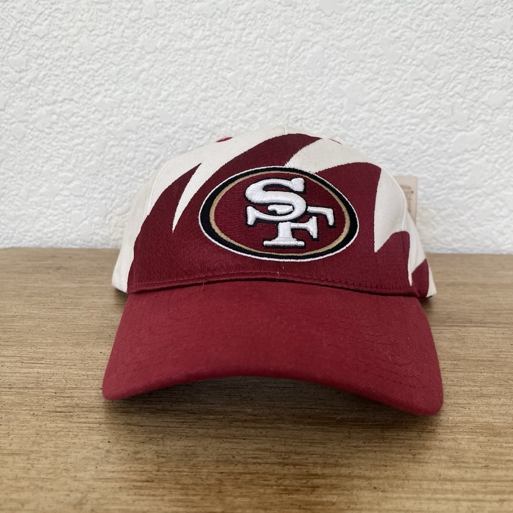 SAN FRANCISCO 49ers SF Shark Tooth Men Vintage Velvet White NFL Hat Cap NWT